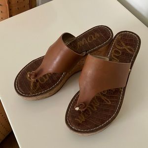 Sam Edelman cork heel sandals. Very good condition